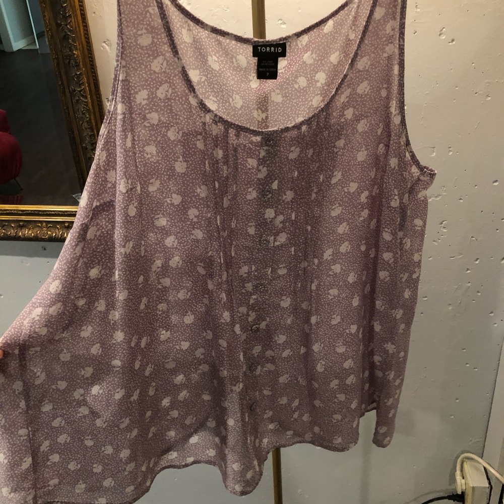 Torrid Sleeveless Patterned Blouse